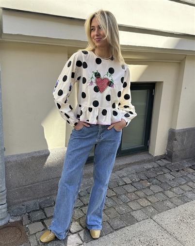 Sissel Edelbo - Diana Bluse - Black Dot5